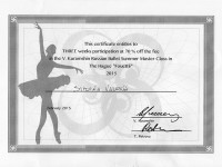 Borsa di studio " Kurashin Russian Ballet" a Simona Vallone